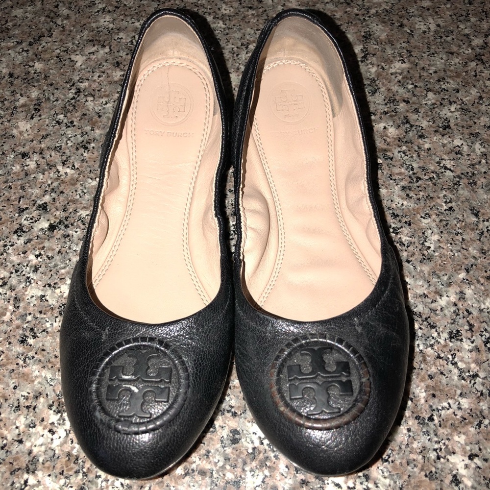 Tory Burch Allie Minnie reva logo flats size 6.5